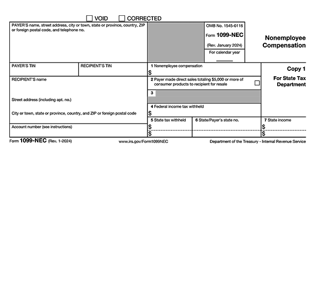 Form 1099-NEC: Nonemployee Compensation