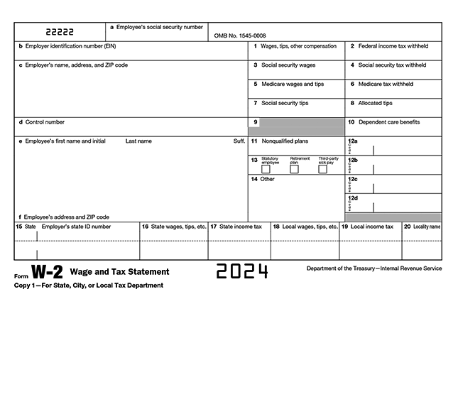 Form W-2: Wage and Tax Statement