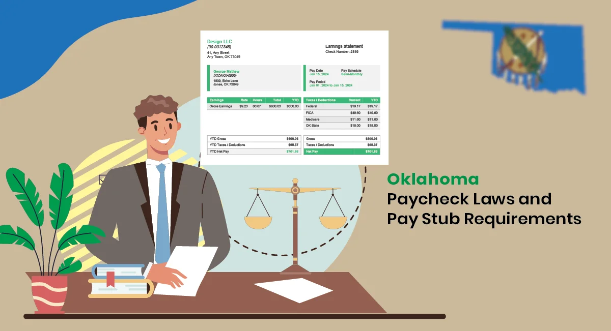 Oklahoma Paycheck Laws and Pay Stub Requirements